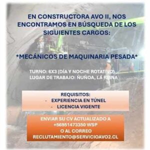 Mecánicos de Maquinaria Pesada