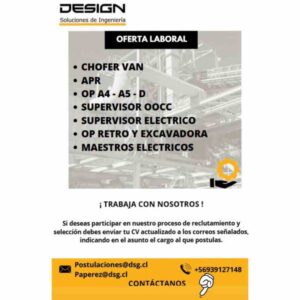 Oferta Laboral Chofer y Supervisores