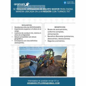 Operador de Equipo Mayor Minería II Región